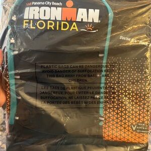 Iron Man Florida Black Backpack with Teal Piping and Orange Accents